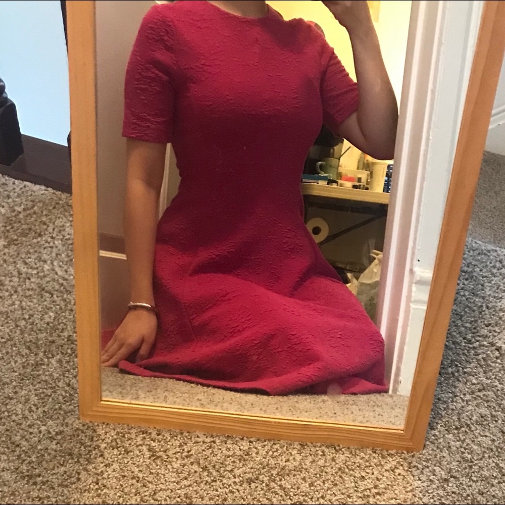 Zara Midi Dress With Textured Details